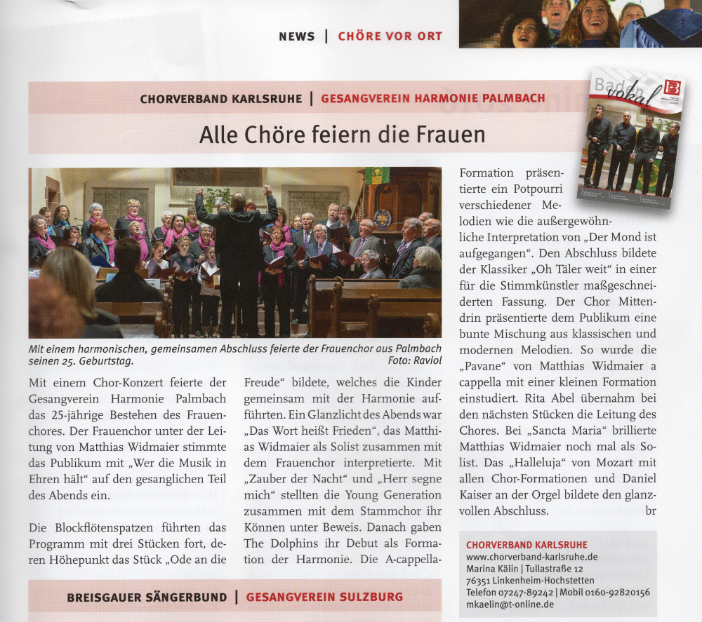 Bericht Baden Vocal 02/2016